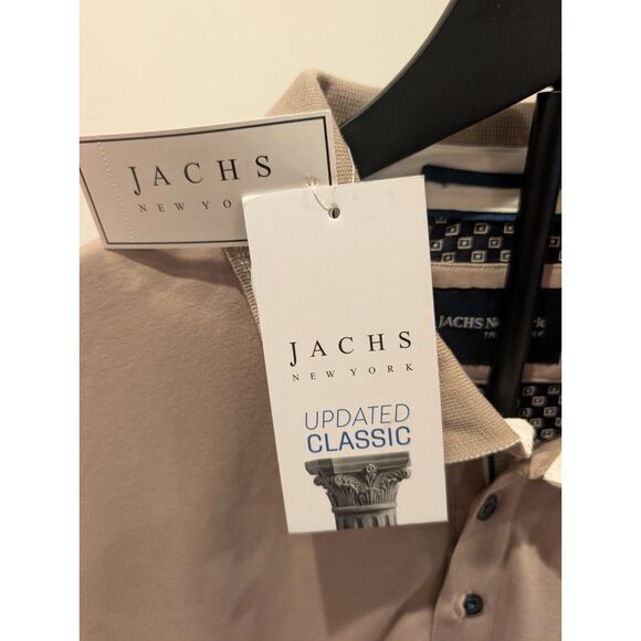 JACHS New York Shirt 2XL Taupe Button-Up Wrinkle Resistant NWT - Picture 3 of 4